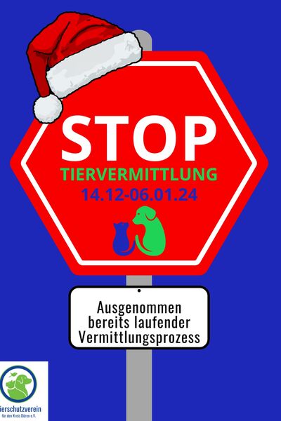 Zeichnung eine Stopschilds mit Weihnachtsmann-Mütze darauf und Text.